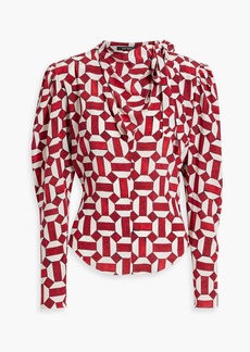 Isabel Marant - Afavallia printed silk-blend crepe de chine blouse - Red - FR 36