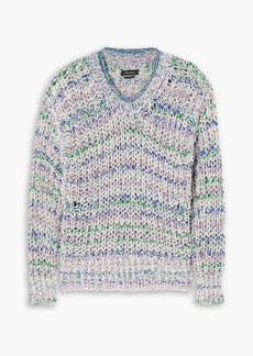 Isabel Marant - Allen metallic knitted sweater - Blue - FR 44