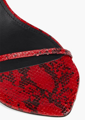 Isabel Marant - Aridee snake-effect leather sandals - Red - EU 38