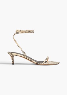 Isabel Marant - Aridee snake-effect leather sandals - Animal print - EU 36