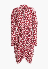 Isabel Marant - Atoae wrap-effect printed silk-blend dress - Red - FR 36