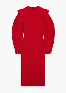 Isabel Marant - Bea ribbed cashmere and wool-blend midi dress - Red - FR 34