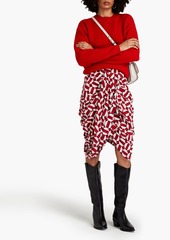 Isabel Marant - Betina printed silk-blend crepe de chine skirt - Red - FR 34