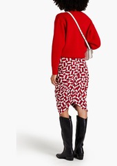 Isabel Marant - Betina printed silk-blend crepe de chine skirt - Red - FR 34