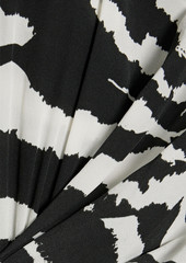 Isabel Marant - Blaine ruched printed silk-blend crepe de chine maxi dress - Black - FR 42