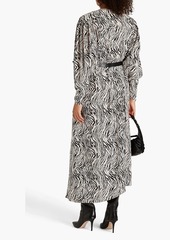 Isabel Marant - Blainea asymmetric zebra-print silk-blend crepe maxi dress - Purple - FR 34