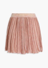 Isabel Marant - Brayton metallic ribbed-knit mini skirt - Pink - FR 36