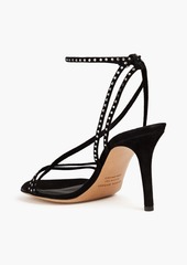 Isabel Marant - Crystal-embellished suede sandals - Black - EU 36