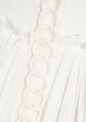 Isabel Marant - Dahlia embroidered crepe blouse - White - FR 34