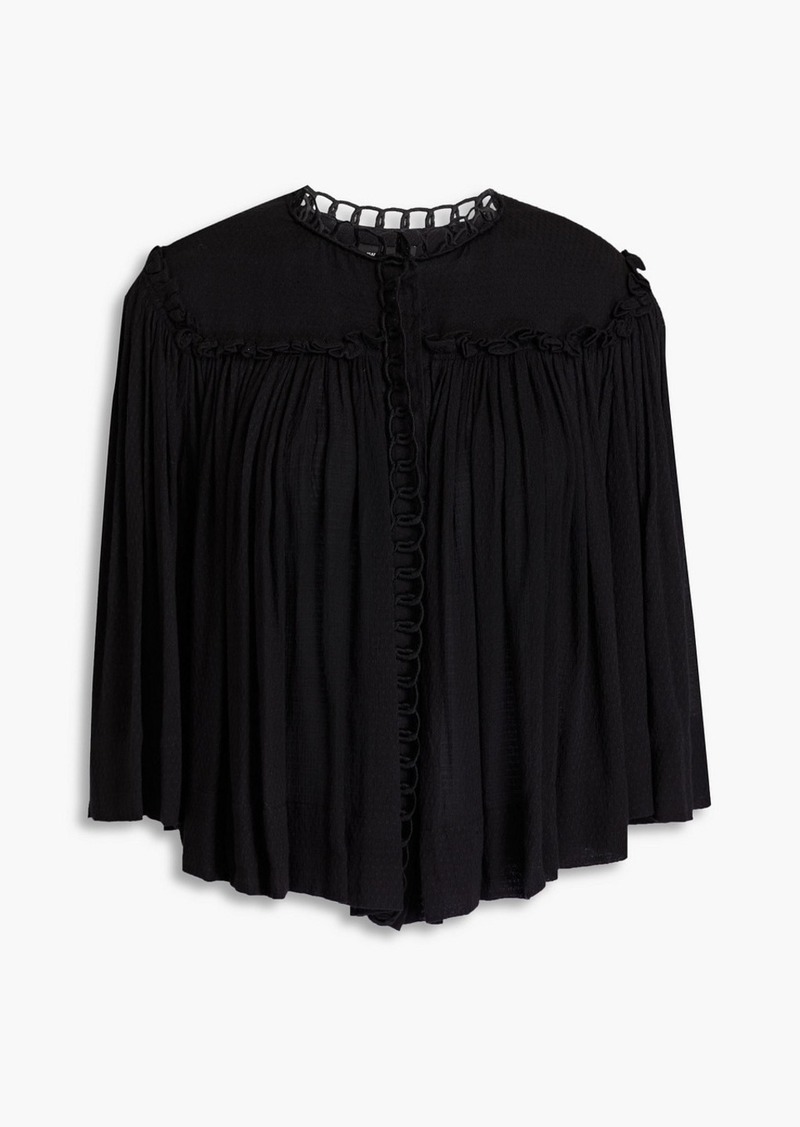 Isabel Marant - Dahlia ruffled gauze shirt - Black - FR 36