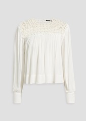 Isabel Marant - Dakeria crochet-paneled jacquard blouse - White - FR 36