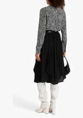 Isabel Marant - Darnae cotton and silk-blend crepon midi skirt - Black - 0