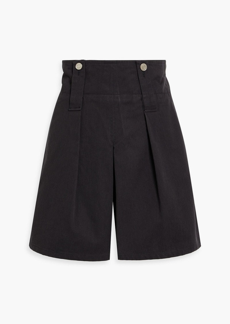 Isabel Marant - Dicochia pleated cotton-twill shorts - Black - FR 34