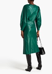 Isabel Marant - Dobson modal-blend faux leather blouse - Green - FR 34