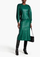 Isabel Marant - Dobson modal-blend faux leather blouse - Green - FR 34
