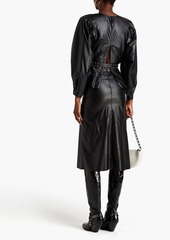 Isabel Marant - Domi modal-blend faux leather midi skirt - Green - FR 36