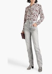 Isabel Marant - Dominic faded high-rise straight-leg jeans - Gray - FR 34