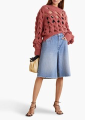 Isabel Marant - Eggie open-knit mohair-blend sweater - Orange - FR 34