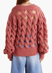 Isabel Marant - Eggie open-knit mohair-blend sweater - Orange - FR 34