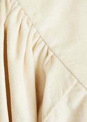 Isabel Marant - Elaviae cotton-velvet blouse - White - FR 36