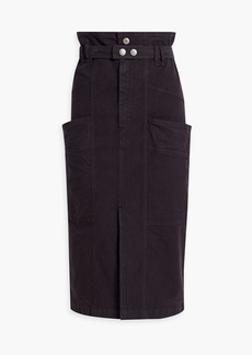 Isabel Marant - Elekia belted stretch-linen and cotton-blend ripstop midi skirt - Blue - FR 38