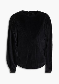 Isabel Marant - Eleviae cotton-velvet blouse - Black - FR 34