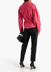 Isabel Marant - Epaline ruffled linen-blend ripstop jacket - Pink - FR 34