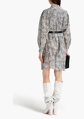 Isabel Marant - Erika printed cotton and silk-blend gauze mini dress - Black - FR 34