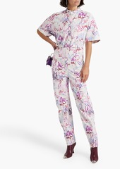 Isabel Marant - Etundra belted printed linen-blend jumpsuit - Pink - FR 38
