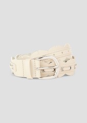 Isabel Marant - Eyelet-embellished leather belt - White - S