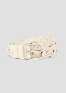 Isabel Marant - Eyelet-embellished leather belt - White - S