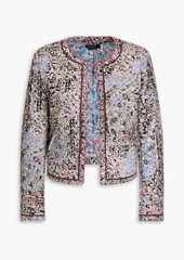 Isabel Marant - Fansoni printed cotton and linen-blend cloqué jacket - Blue - FR 36