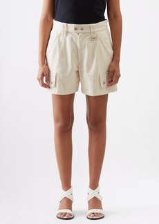 Isabel Marant - Flap-pocket Cotton-twill Shorts - Womens - Ecru