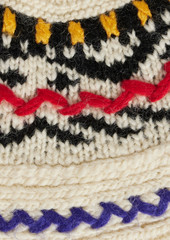 Isabel Marant - Galvin jacquard-knit wool-blend bucket hat - White - ONESIZE