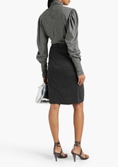 Isabel Marant - Ginali pleated wool-jersey skirt - Gray - FR 34