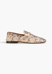 Isabel Marant - Glossed snake-effect leather loafers - Animal print - EU 37