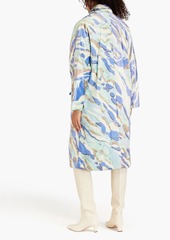 Isabel Marant - Icelerie printed cotton-blend velvet coat - Blue - FR 34