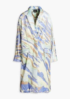 Isabel Marant - Icelerie printed cotton-blend velvet coat - Blue - FR 34