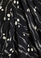 Isabel Marant - Ixori draped printed silk crepe de chine mini skirt - Pink - FR 34