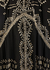 Isabel Marant - Jailina bead-embellished silk-chiffon mini dress - Black - FR 34