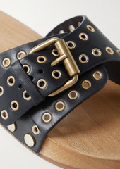 Isabel Marant - Jaso embellished leather slides - Black - EU 39