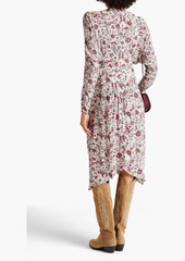 Isabel Marant - Kelky gathered floral-print silk crepe de chine dress - White - FR 36