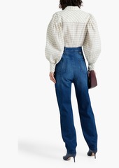 Isabel Marant - Kerris pleated faded high-rise tapered jeans - Blue - FR 40