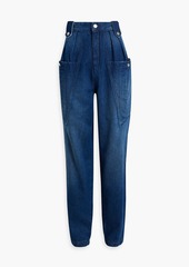 Isabel Marant - Kerris pleated faded high-rise tapered jeans - Blue - FR 40