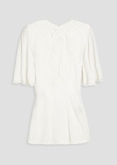 Isabel Marant - Lapao embroidered crepe top - White - FR 36