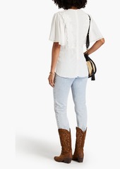 Isabel Marant - Lapao embroidered crepe top - White - FR 36