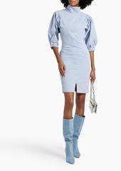 Isabel Marant - Laure faded denim turtleneck mini dress - Blue - FR 34