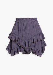 Isabel Marant - Leocadia ruffled crepe shorts - Purple - FR 40