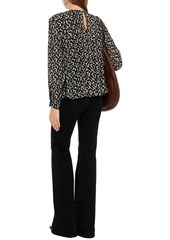 Isabel Marant - Midway printed fil coupé silk and Lurex-blend blouse - White - FR 34