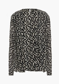 Isabel Marant - Midway printed fil coupé silk and Lurex-blend blouse - White - FR 34